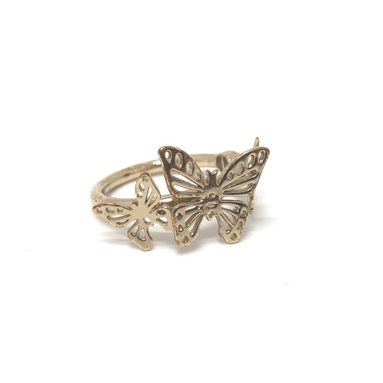 Dior Ring metal gold Metamorphose Butterfly Women L Used Authentic