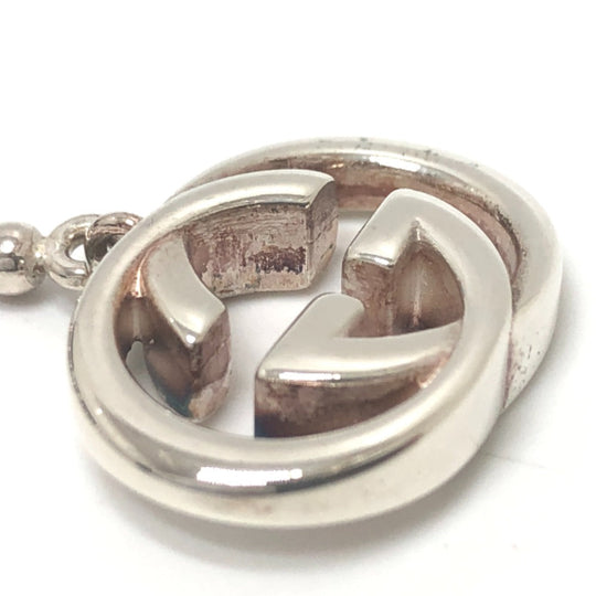 GUCCI Necklace 216435 SV925 Silver Double G Women Used Authentic