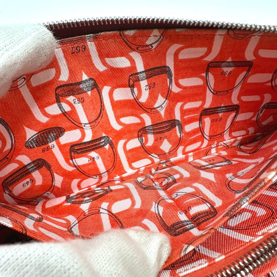 HERMES Long Wallet Purse Epsom wine-red Azap Long Women Used Authentic
