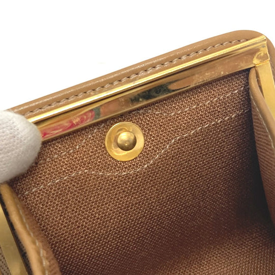 Dior Coin case leather Brown Overall handle Women Used Authentic