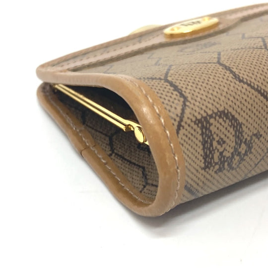 Dior Coin case leather Brown Overall handle Women Used Authentic