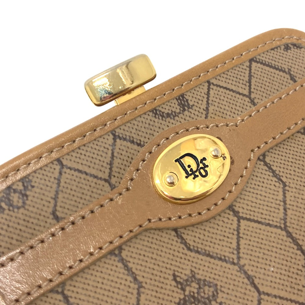 Dior Coin case leather Brown Overall handle Women Used Authentic