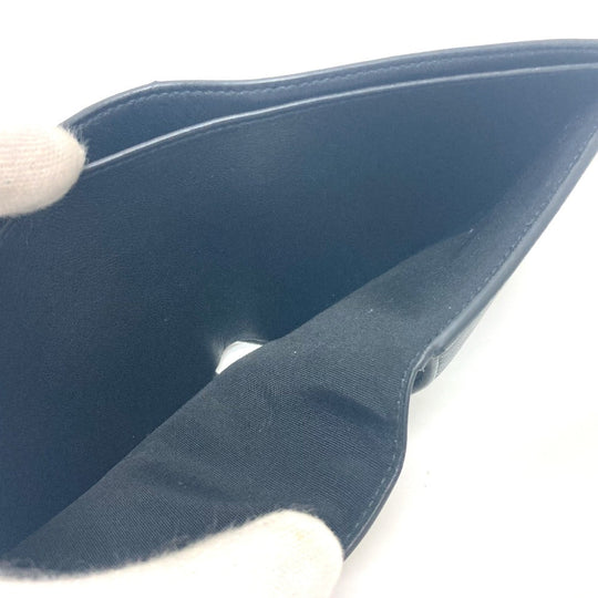 BALENCIAGA Folded wallet 779971 leather black BB logo mens Used Authentic