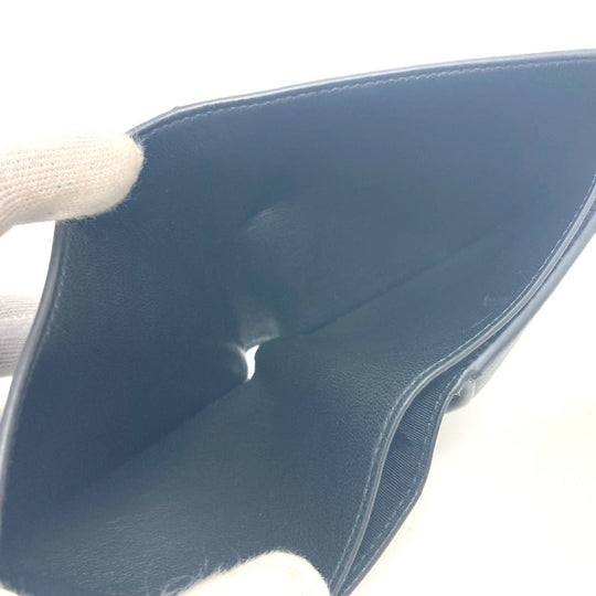 BALENCIAGA Folded wallet 779971 leather black BB logo mens Used Authentic