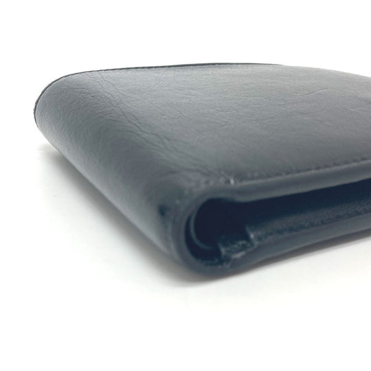 BALENCIAGA Folded wallet 779971 leather black BB logo mens Used Authentic