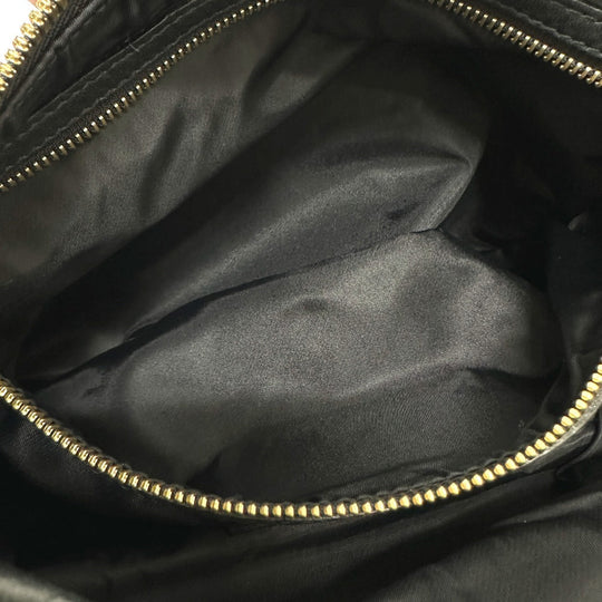 HUNTING WORLD Shoulder Bag Leather / nylon black logo Women Used Authentic