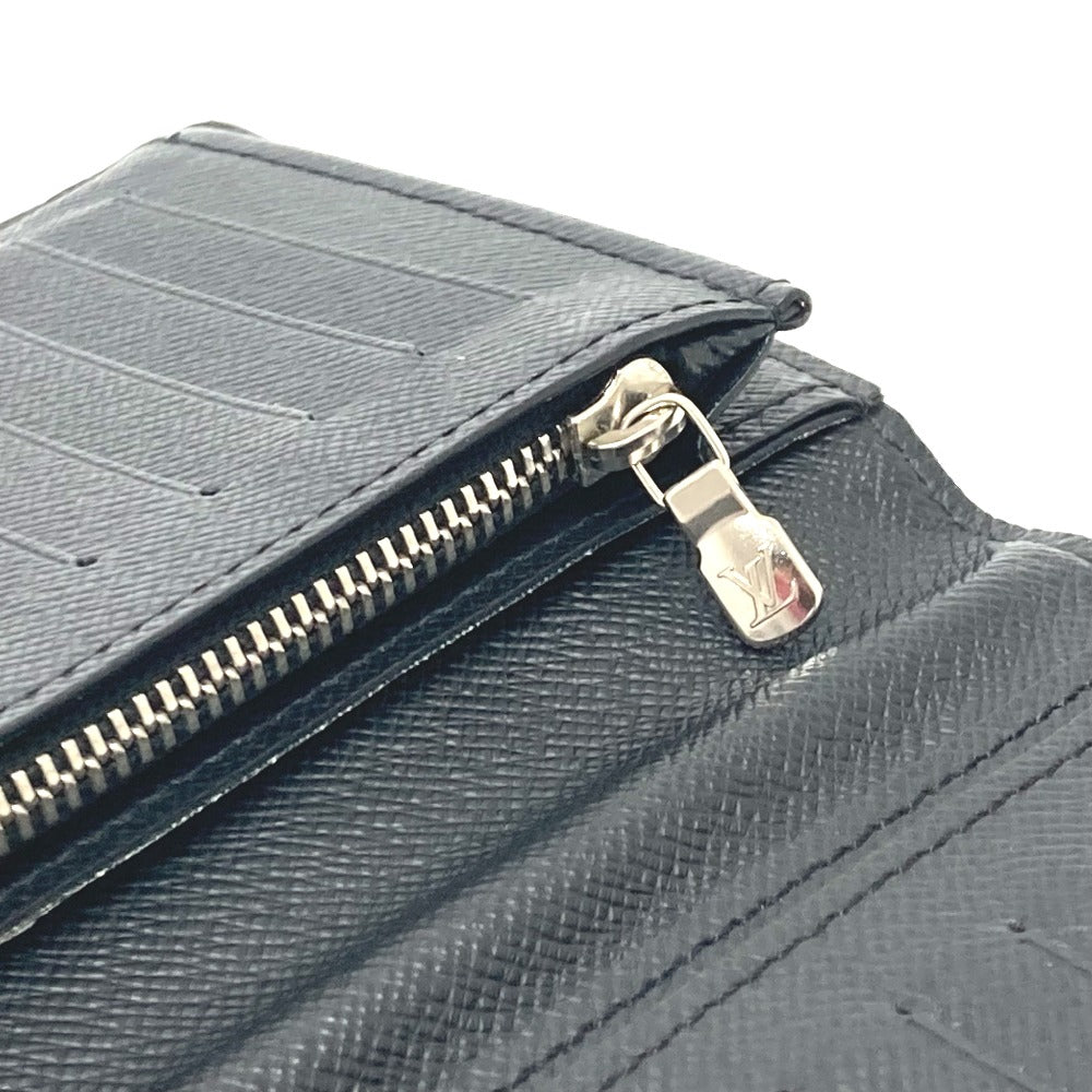 LOUIS VUITTON Long Wallet Purse Damier Grafitto Canvas black Portefeuille Brazza K/K with initial Women Used Authentic