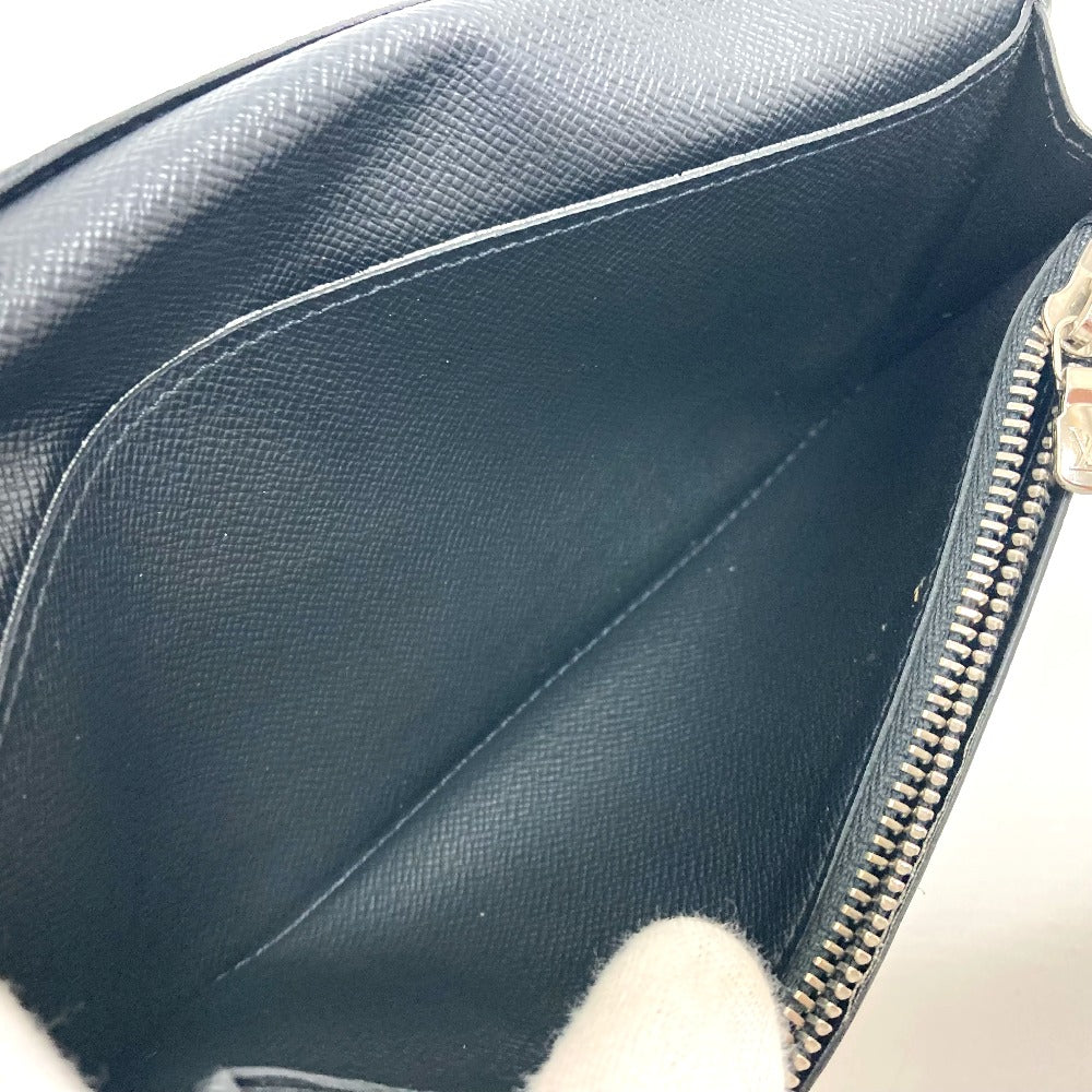 LOUIS VUITTON Long Wallet Purse Damier Grafitto Canvas black Portefeuille Brazza K/K with initial Women Used Authentic