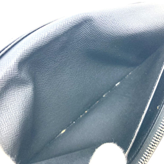 LOUIS VUITTON Long Wallet Purse Damier Grafitto Canvas black Portefeuille Brazza K/K with initial Women Used Authentic