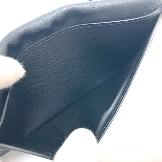LOUIS VUITTON Long Wallet Purse Damier Grafitto Canvas black Portefeuille Brazza K/K with initial Women Used Authentic