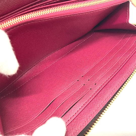 LOUIS VUITTON Long Wallet Purse M41895 Monogram canvas Brown Zippy wallet Women Used Authentic