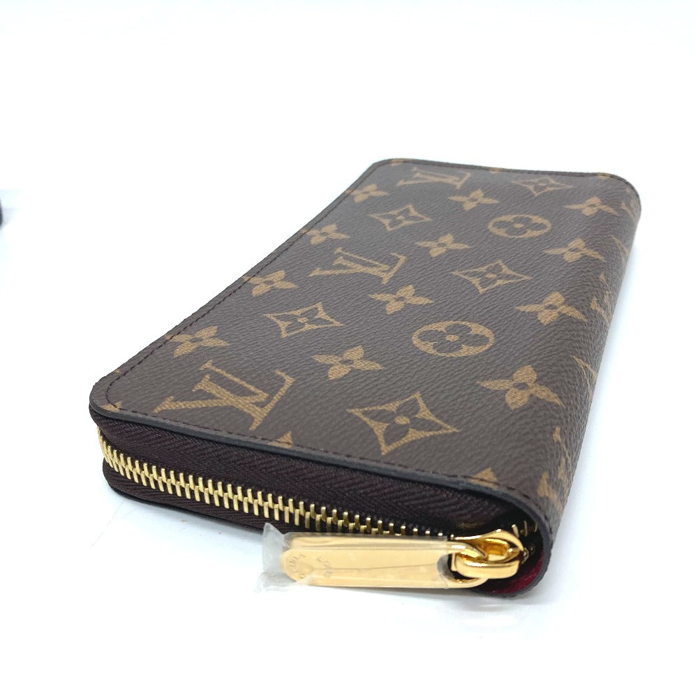 LOUIS VUITTON Long Wallet Purse M41895 Monogram canvas Brown Zippy wallet Women Used Authentic