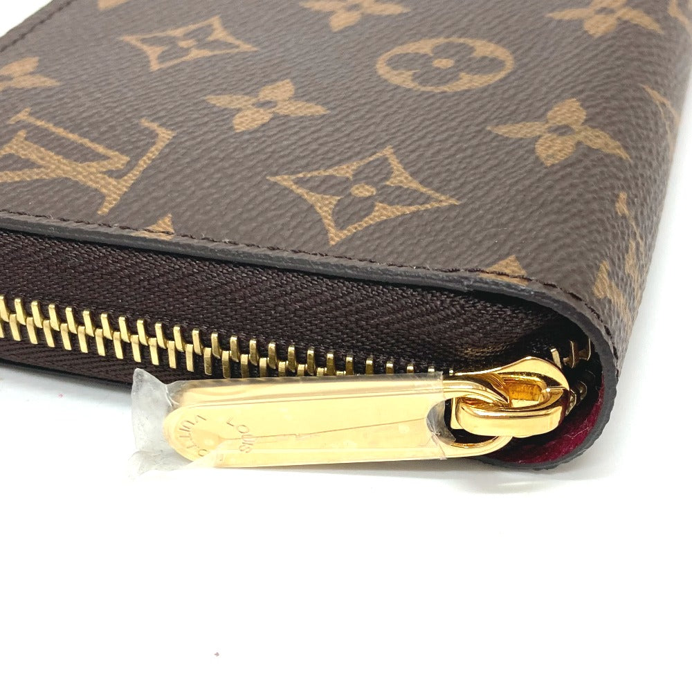 LOUIS VUITTON Long Wallet Purse M41895 Monogram canvas Brown Zippy wallet Women Used Authentic