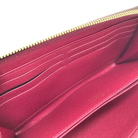 LOUIS VUITTON Long Wallet Purse M41895 Monogram canvas Brown Zippy wallet Women Used Authentic