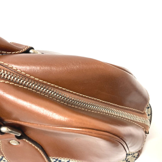 TOD'S Tote Bag leather Brown logo Women Used Authentic