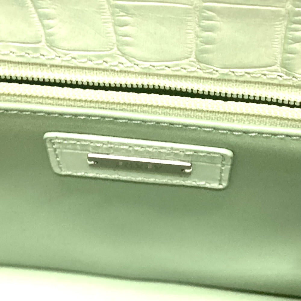FOXEY Handbag leather blue Gateau chocolat Women Used Authentic