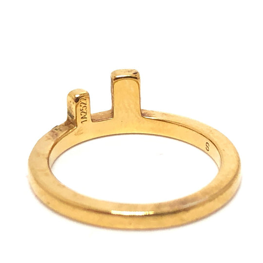 FENDI Ring 1A2522 metal gold Rhinestone Women Used Authentic