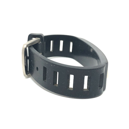 CHANEL bracelet A12633 rubber black 99P logo Women Used Authentic