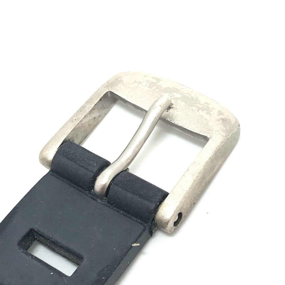 CHANEL bracelet A12633 rubber black 99P logo Women Used Authentic