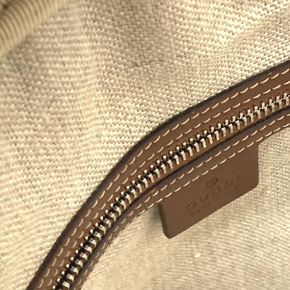 GUCCI Boston Duffel bag 231838 Leather / canvas Brown x gray Diamante Women Used Authentic