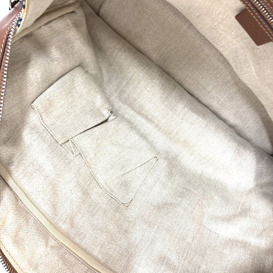 GUCCI Boston Duffel bag 231838 Leather / canvas Brown x gray Diamante Women Used Authentic