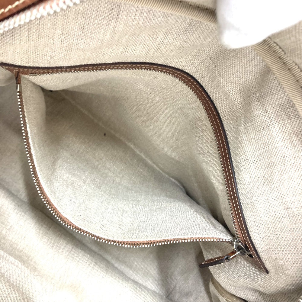 GUCCI Boston Duffel bag 231838 Leather / canvas Brown x gray Diamante Women Used Authentic