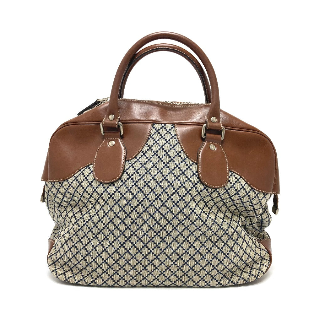GUCCI Boston Duffel bag 231838 Leather / canvas Brown x gray Diamante Women Used Authentic