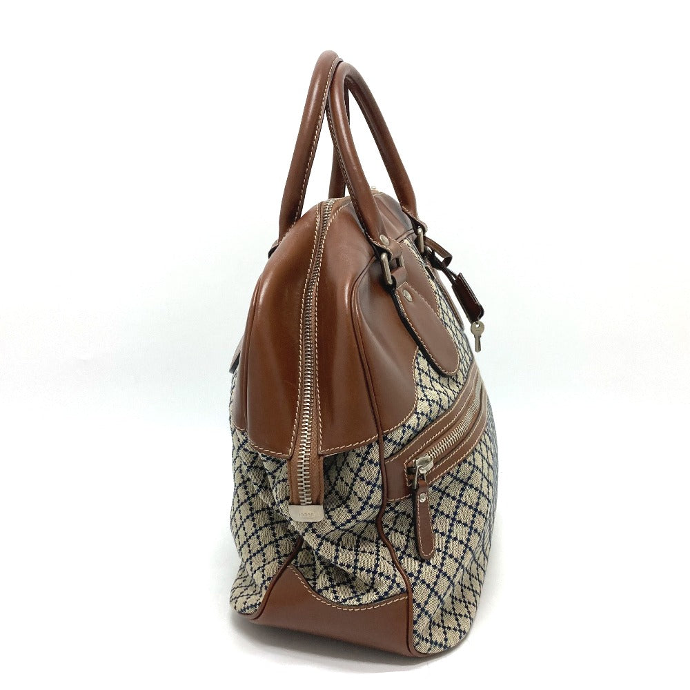 GUCCI Boston Duffel bag 231838 Leather / canvas Brown x gray Diamante Women Used Authentic
