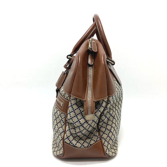 GUCCI Boston Duffel bag 231838 Leather / canvas Brown x gray Diamante Women Used Authentic