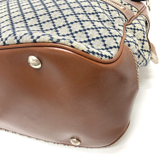 GUCCI Boston Duffel bag 231838 Leather / canvas Brown x gray Diamante Women Used Authentic