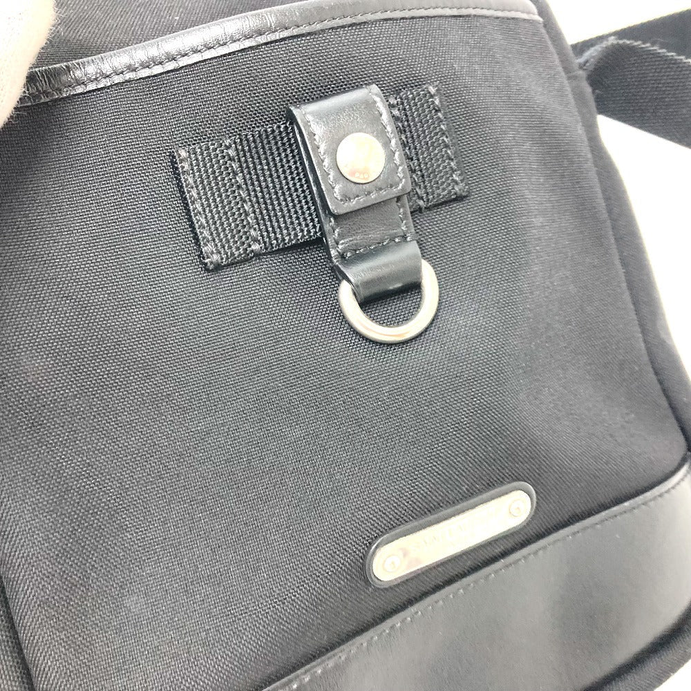 SAINT LAURENT PARIS Shoulder Bag Canvas / leather black logo plate Women Used Authentic