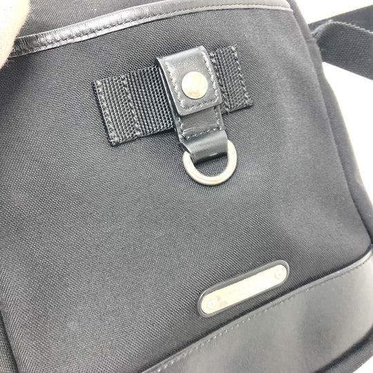 SAINT LAURENT PARIS Shoulder Bag Canvas / leather black logo plate Women Used Authentic