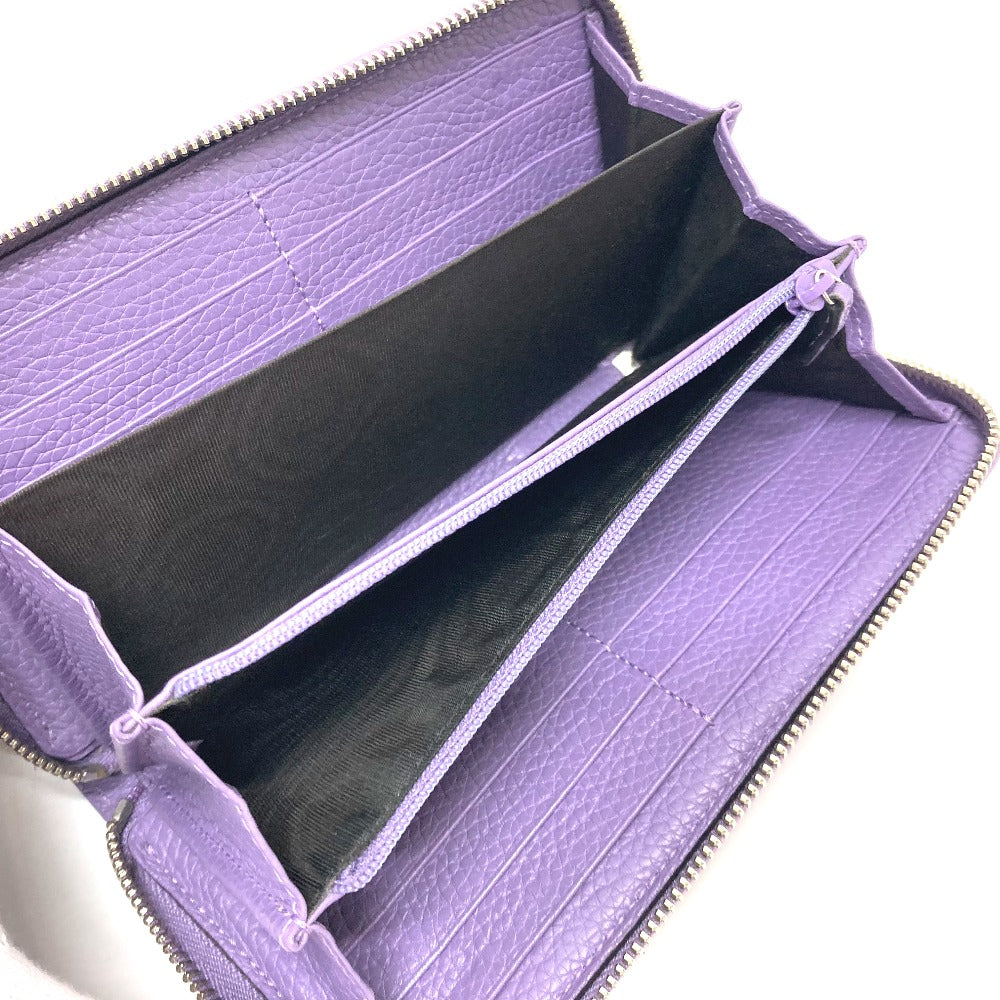 GUCCI Long Wallet Purse 307984 leather purple Bamboo tassel Women Used Authentic