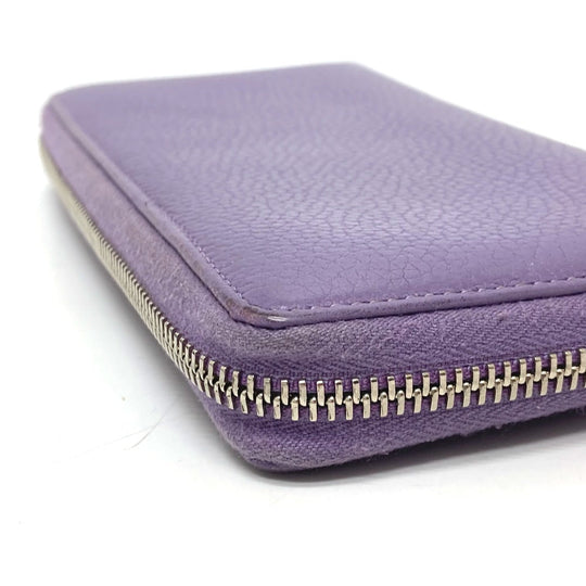 GUCCI Long Wallet Purse 307984 leather purple Bamboo tassel Women Used Authentic