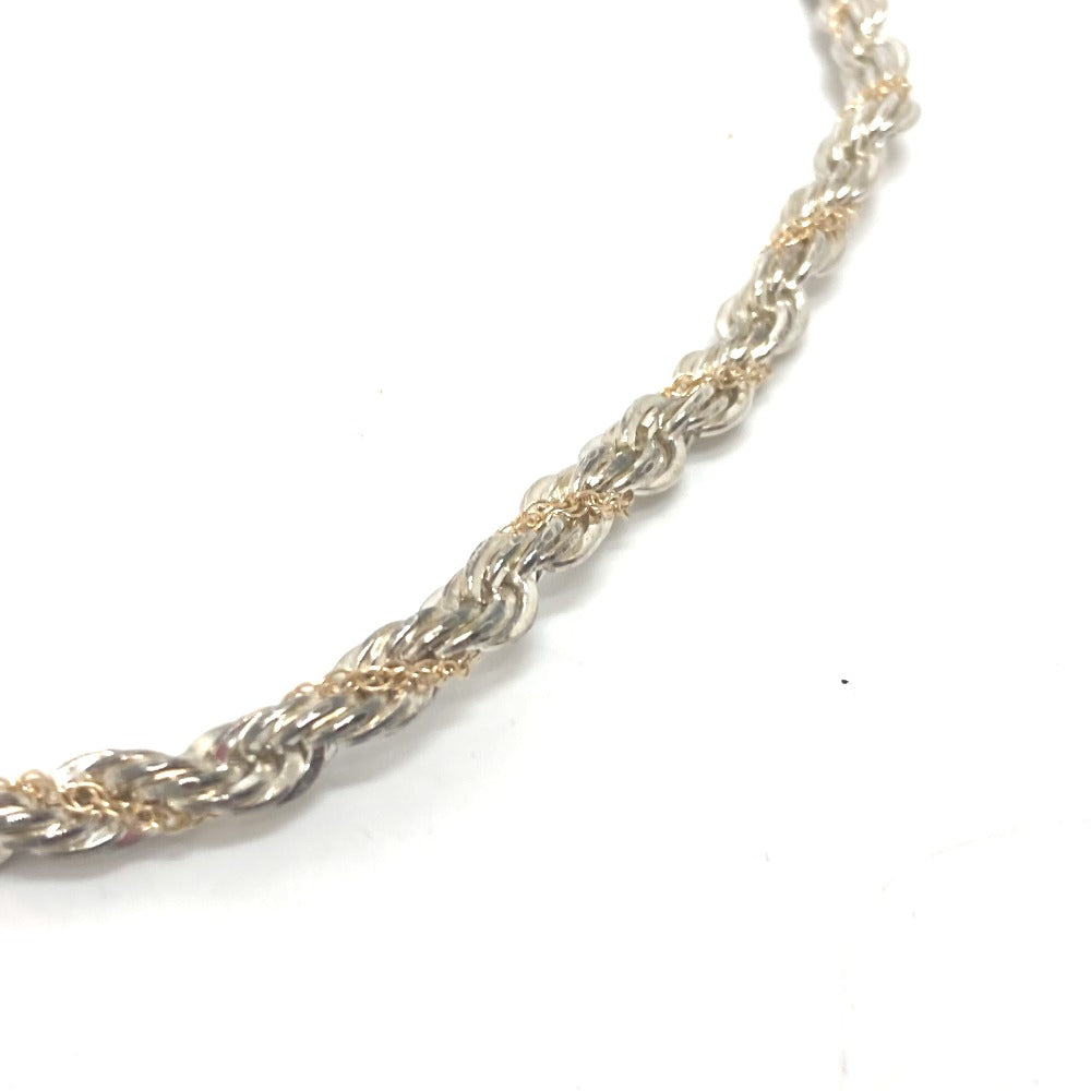 TIFFANY&Co. Necklace K18YG/SV925 Silverx Gold Combi Twist Chain Women Used Authentic