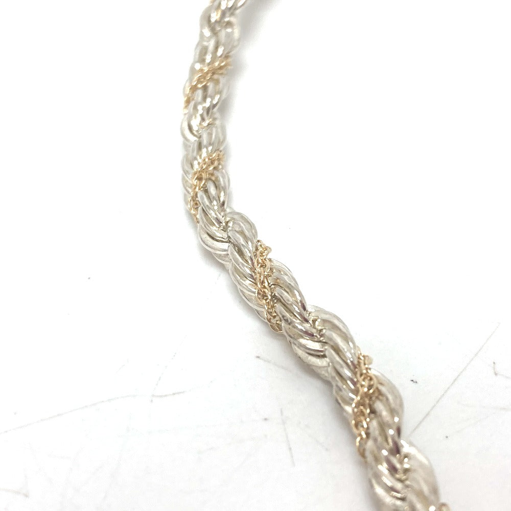 TIFFANY&Co. Necklace K18YG/SV925 Silverx Gold Combi Twist Chain Women Used Authentic