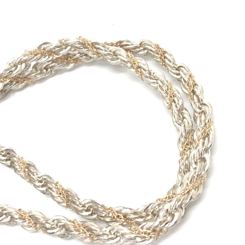 TIFFANY&Co. Necklace K18YG/SV925 Silverx Gold Combi Twist Chain Women Used Authentic