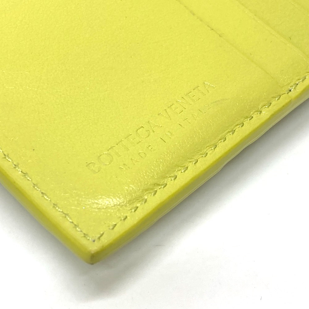 BOTTEGAVENETA Folded wallet 600270 leather green INTRECCIATO Women Used Authentic