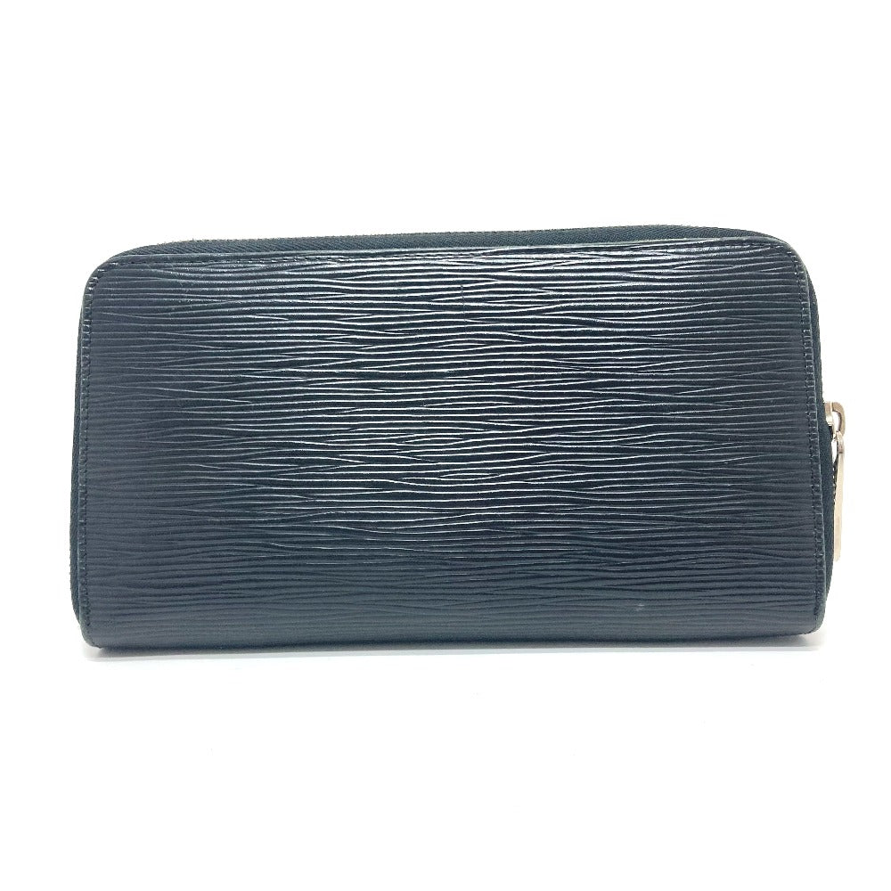 LOUIS VUITTON Long Wallet Purse M60632 Epi Leather SilverMetal Zippy Organizer mens Used Authentic