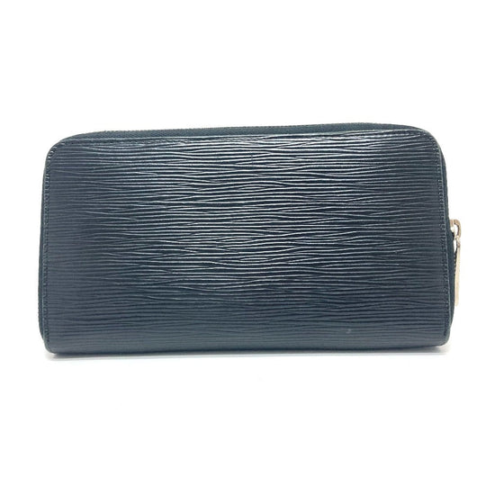LOUIS VUITTON Long Wallet Purse M60632 Epi Leather SilverMetal Zippy Organizer mens Used Authentic