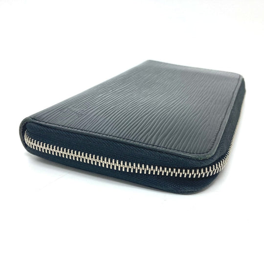 LOUIS VUITTON Long Wallet Purse M60632 Epi Leather SilverMetal Zippy Organizer mens Used Authentic