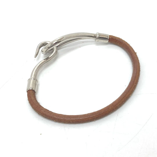 HERMES bracelet leather Brown Jumbo bless Women Used Authentic