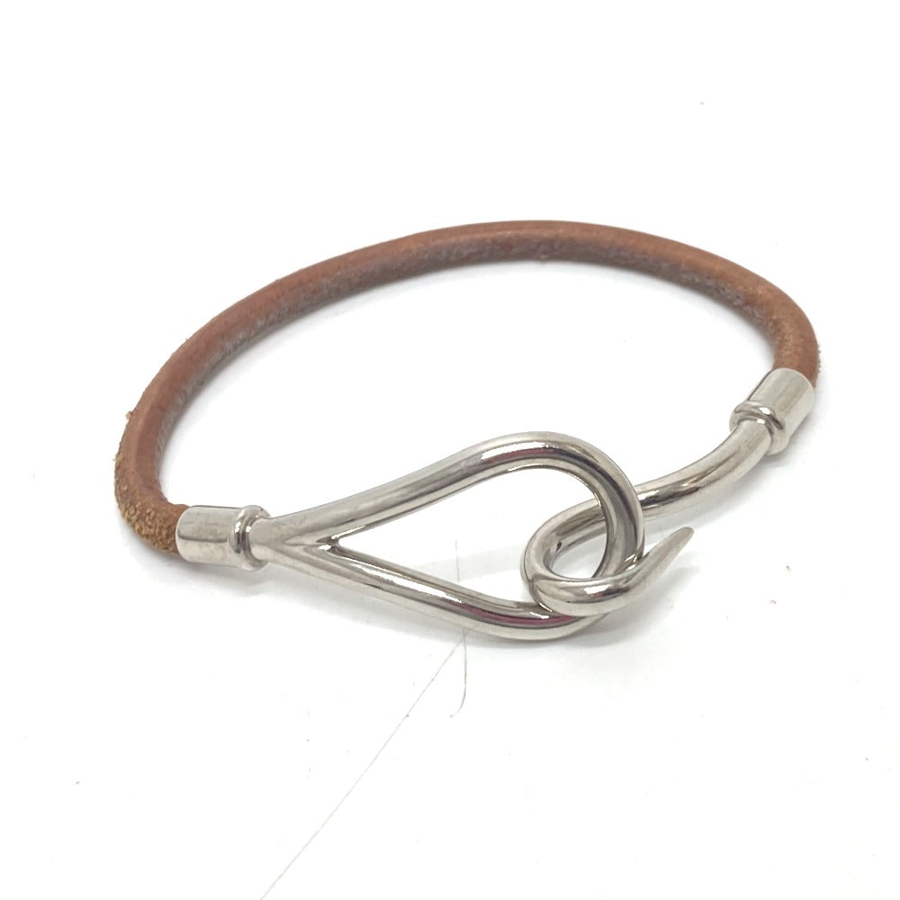 HERMES bracelet leather Brown Jumbo bless Women Used Authentic