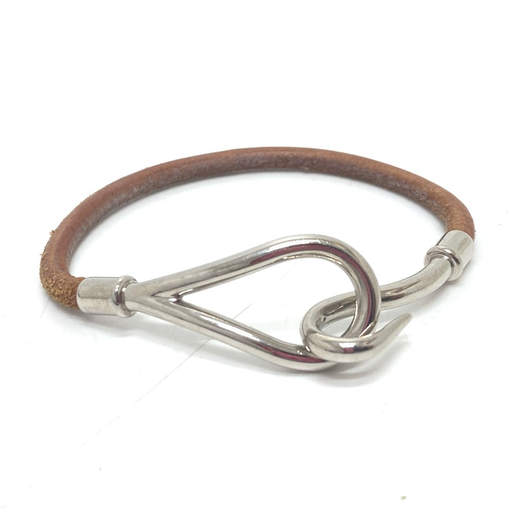 HERMES bracelet leather Brown Jumbo bless Women Used Authentic