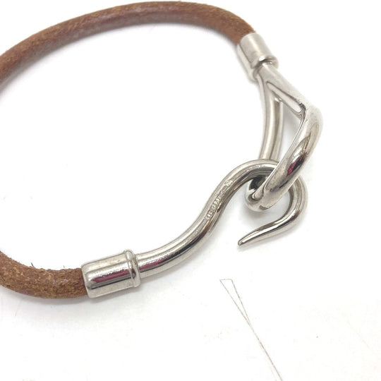 HERMES bracelet leather Brown Jumbo bless Women Used Authentic