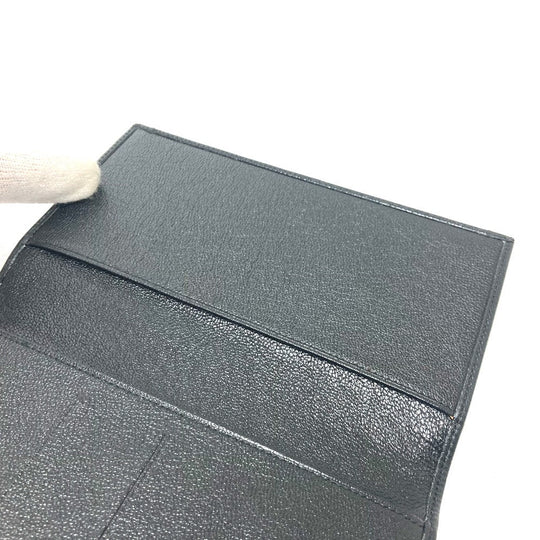 BVLGARI Notebook cover 25375 leather black Doppioto Women Used Authentic