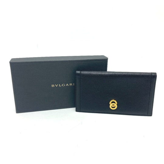 BVLGARI Notebook cover 25375 leather black Doppioto Women Used Authentic