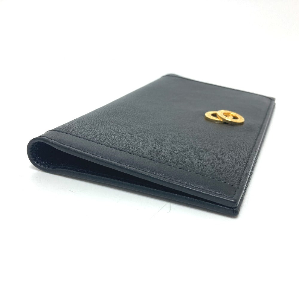BVLGARI Notebook cover 25375 leather black Doppioto Women Used Authentic