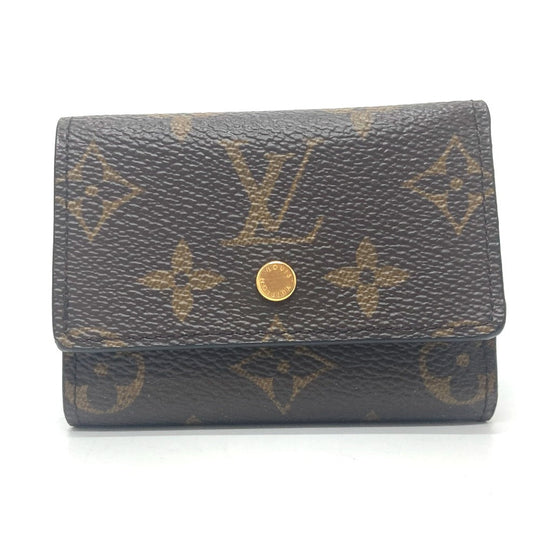 LOUIS VUITTON Trifold wallet ‚l68704 Monogram canvas Brown Portefeuille Micro Women Used Authentic