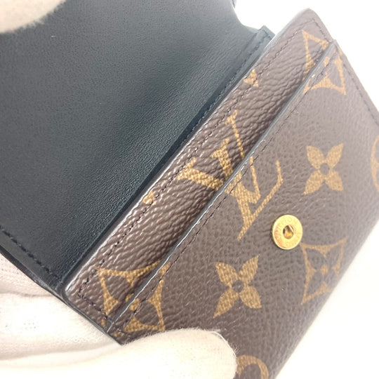 LOUIS VUITTON Trifold wallet ‚l68704 Monogram canvas Brown Portefeuille Micro Women Used Authentic